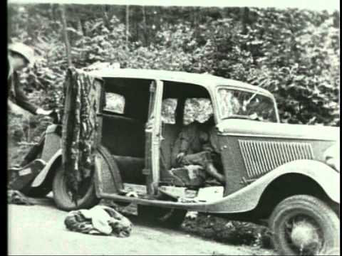 Recreación de la emboscada de Bonnie y Clyde