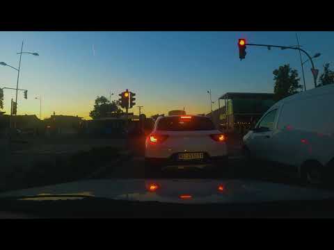 4K ULTRA (GOLDEN HOUR)-NOVI SAD, SERBIA Night Drive  (SUNRISE)