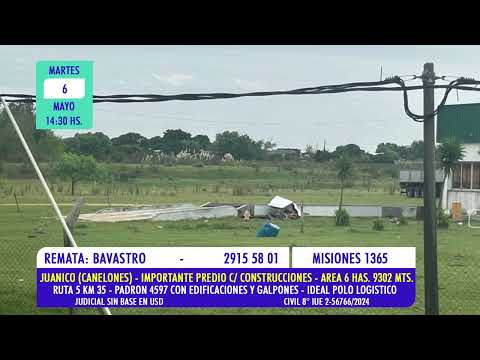 Bavastro remate judicial importante predio con construcciones en Juanico (Canelones),