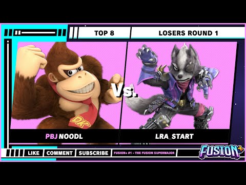Fusion+ #1 - Top 8 - LRA_START (Wolf) VS Noodl (Donkey Kong) - Super Smash Bros Ult