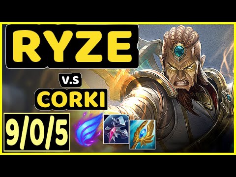 HUMANOID (RYZE) vs CORKI - 9/0/5 KDA MID CHALLENGER GAMEPLAY - EUW