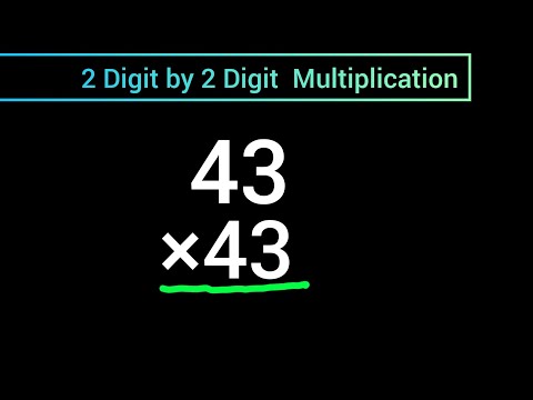 How to Multiply 43 × 43||Multiplying 2 Digit by 2 Digit Numbers without a Calculator