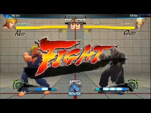 EVO2014 - USF4 semi finals - RZR Xian (GEN) vs NGL Chris (KEN)