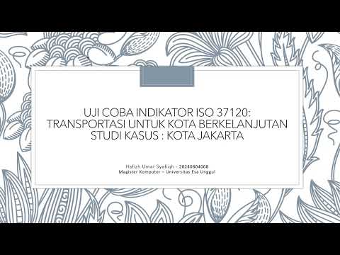 Uji Coba ISO 37120 - Transportasi Jakarta