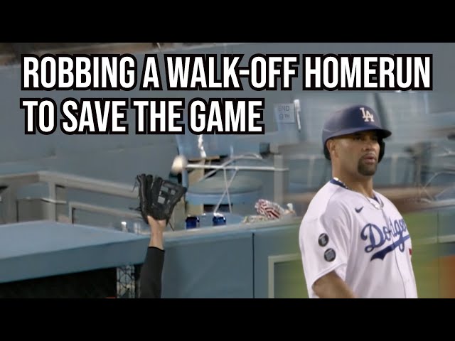 Tauchman robs Pujols of walk off home run, a breakdown