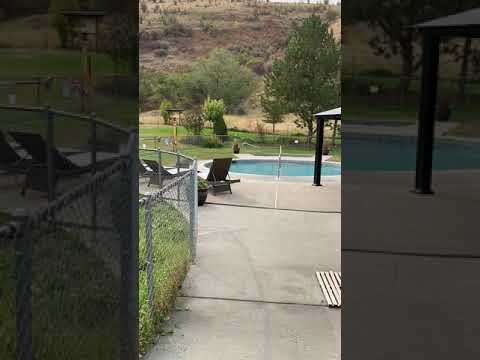 Bathrooms and pool area