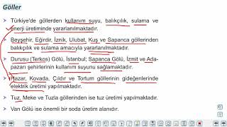 Eğitim Vadisi 11.Sınıf Coğrafya 8.Föy Türkiye'nin Doğal Kaynakları 2 Konu Anlatım Videoları