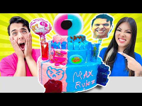 PINK VS BLUE CAKE DECORATING CHALLENGE | MAKING THE WORLD MOST LARGEST CAKE BY SWEEDEE