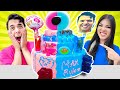 PINK VS BLUE CAKE DECORATING CHALLENGE MAKING THE WORLD MOST LARGEST CAKE BY SWEEDEE