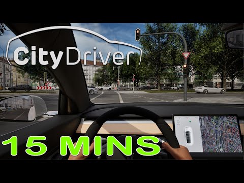 15mins of CityDriver Gameplay  |  Driving the TESLA (EARLY BETA)