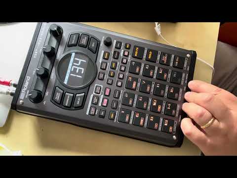 21 september 2023. First attempt on Roland SP404 mk2