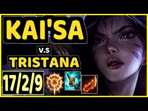 UPSET (KAI'SA) vs TRISTANA - QUADRAKILL 17/2/9 KDA BOTTOM ADC CHALLENGER GAMEPLAY - EUW