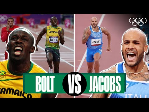 Usain Bolt 🆚 Marcell Jacobs  - 100m | Head-to-head