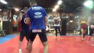 Korean Top Team MMA Training Trip Some Sparring & Grappling 40 yrs old have other vids too w kicks