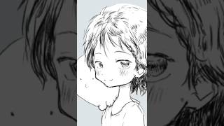 【タコピーの原罪】しずかちゃんを描いてみた。白色でシルエットをとってからペンで描く絵の描き方です( ´ ▽ ` ) #Shorts #描いてみた