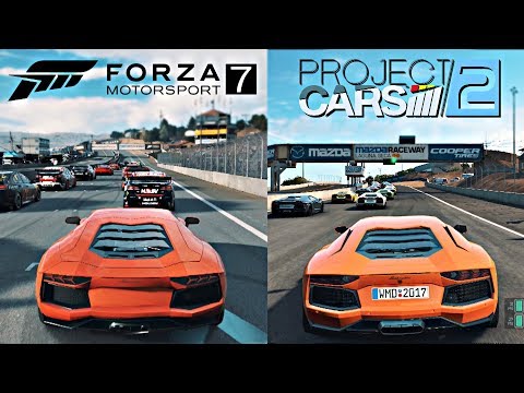 FORZA 7 vs PROJECT CARS 2 | Side by Side Gameplay Comparison!