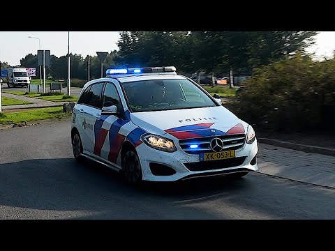 P1, 2x Politie Noodhulp B-Klasse naar ongevalsmelding Hendoweg Dokkum