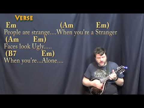 People Are Strange (The Doors) Mandolin Cover Lesson in Em with Chords/Lyrics