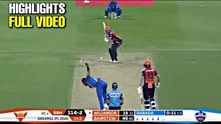 SRH vs DC Full Highlights IPL 2020 | Sunrisers Hyderabad vs Delhi Capitals Highlights