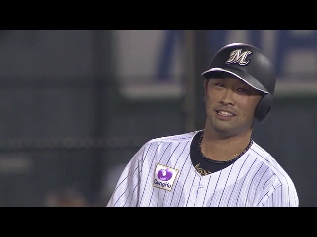 【8回表】マリーンズ・清田 一二塁間をしぶとく破るタイムリーヒット!! 2018/8/19 E-M