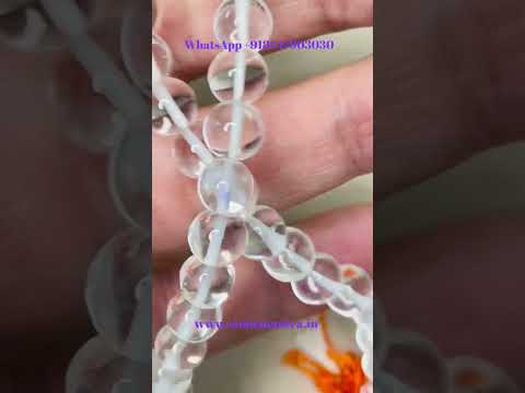 Stone super quality natural sphatik mala - handcrafted in in...