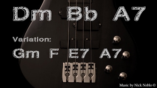 Funky Blues Guitar Backing Track D minor