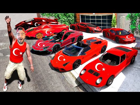 FRANKLIN FOUND ALL THE TURKISH CARS - GTA 5 MODS