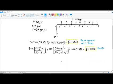 Engineering Economics - A/P & P/A