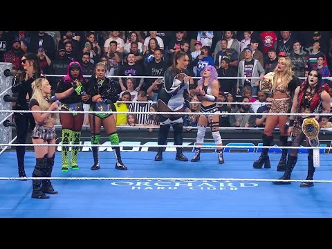 Tiffany Stratton, Rhea, Nia, Candice, Bianca, Naomi, Liv & Raquel Segment