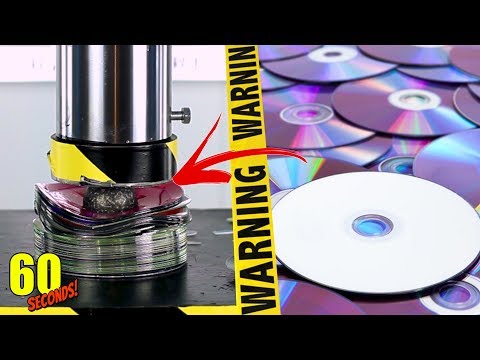 60 SECONDS Experiment - HYDRAULIC PRESS VS CD Disk | CRASH TEST