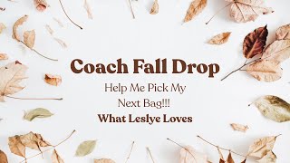Coach Fall Drop 2025 | Help Me Pick My Next Bag!