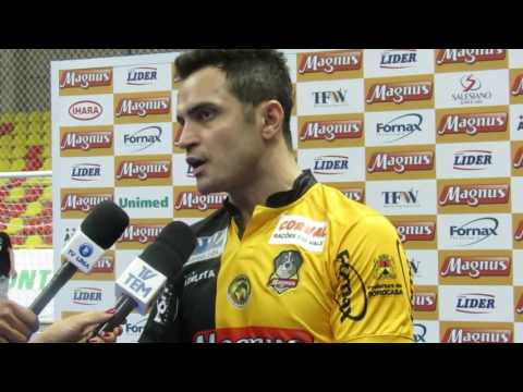 Confira Entrevista do jogador  Falcão do Magnus que venceu por 2 a 1 do Marreco na Liga Nacional