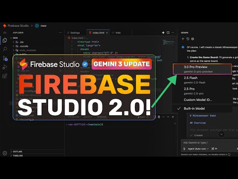 Firebase Studio 2.0 + Gemini 3 Pro : Firebase Studio by Google just got a CRAZY UPGRADE!