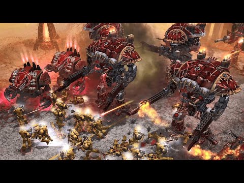 Unification Mod | Imperial Fists & Guard vs World Eaters! - Survival / WH40K: Dawn of War Soulstorm
