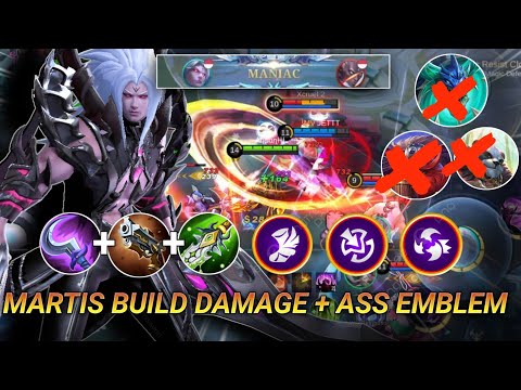 BARU 1 ITEM UDAH BANTE BANTE 2 ITEM MANIAC AUTO MVP BEST BUILD MARTIS  || MOBILE LEGENDS