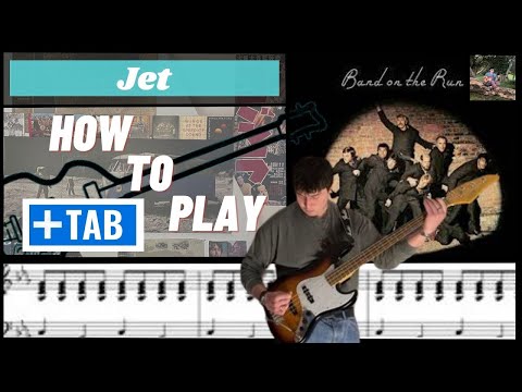 Paul McCartney and Wings - Jet  (Bass cover with Play along Tab)
