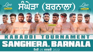 Sanghera (Barnala) Kabaddi Tournament 05 Jan 2023