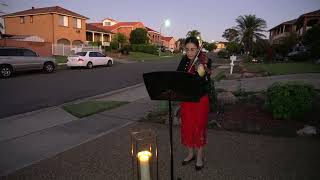 The Last Post and The Rouse on Violin - Maria Isaac AnzacDay2020 James Morrison (Driveway Tribute)