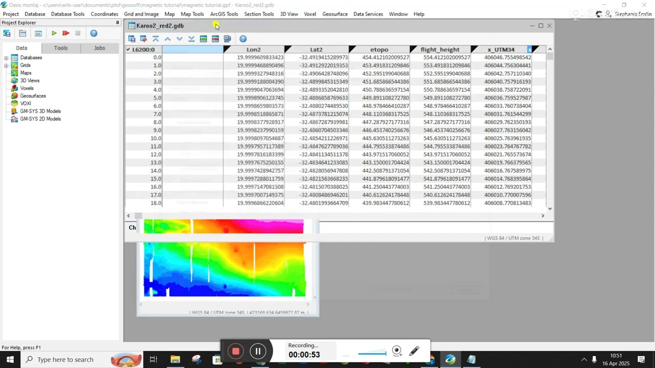 Geosoft - Magnetic Tutorial - 3Creating grid