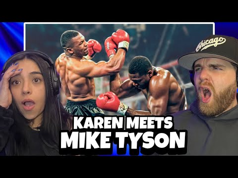 KAREN HAS NEVER SEEN MIKE TYSON FIGHT! | Best Knockouts Of Mike Tyson, Boxing | First Time Reaction