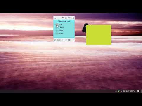 Checklist sticky notes (Standard editor)