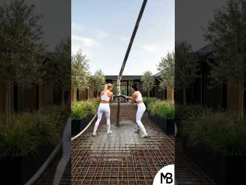 Modern Entry Walkway With Resin Inlay Design