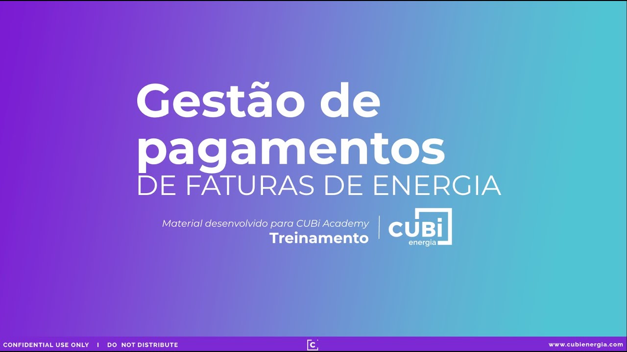 Gestão de pagamentos de faturas de energia , como fazer? - Treinamento CUBi Energia