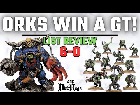 ORKS Win a GT! List Review 6-0 Live! | Competitive | Warhammer 40k List building