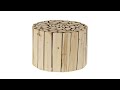 Naturbelassener Blumenhocker Braun - Holzwerkstoff - 30 x 21 x 30 cm