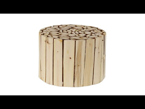 Tabouret plantes nature Marron - Bois manufacturé - 30 x 21 x 30 cm