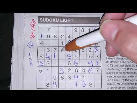 Sudoku stress with these 2 Sudokus? (#1668) Light Sudoku. 10-02-2020 part 1 of 2