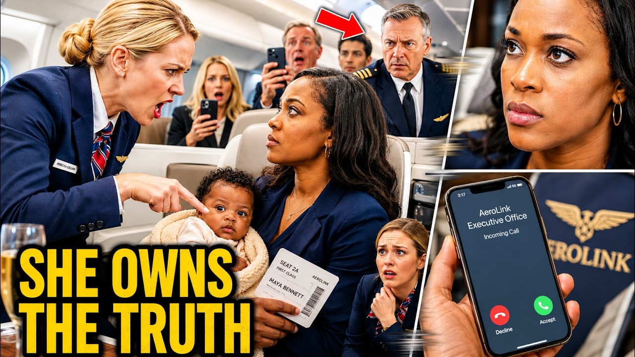 Flight Attendant Slapped Black Mom holding Baby — Didn’t Know Her Husband Owned the Airline!