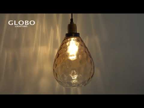 Globo 15786H - Lustr na lanku SALVY 1xE27/60W/230V pr. 21 cm oranžová