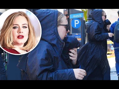 Adele goes incognito in an all-black outfit for a recording studio session in New York City